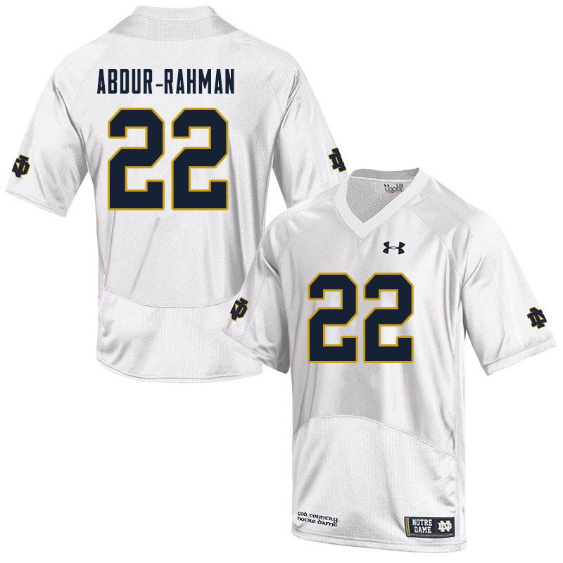 Men #22 Kendall Abdur-Rahman Notre Dame Fighting Irish College Football Jerseys Sale-White